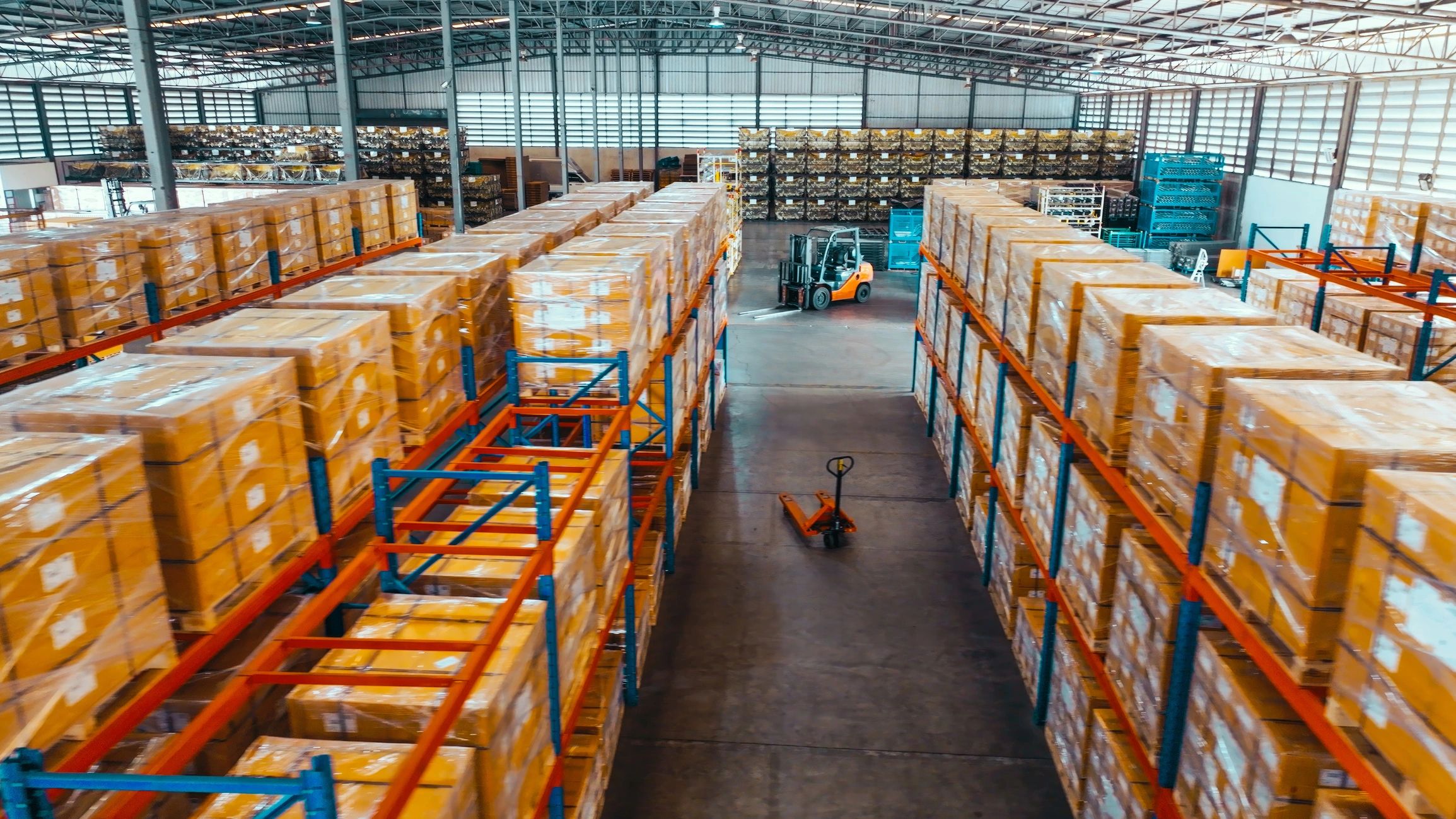 Warehouse loading area representing dedicated lanes